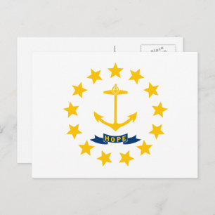 Rhode Islander Flag, Flagge der Insel Rhode Postkarte