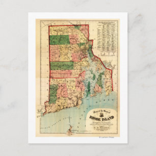Rhode IslandPanoramakarte Rhode Island Postkarte