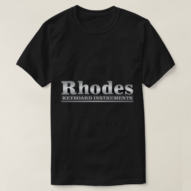 Rhodes E-Piano-Logo. Klassischer T - Shirt (Design vorne)