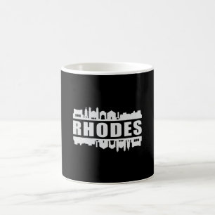 Rhodes Greece City Skyline Cityscape Funny Gift Kaffeetasse
