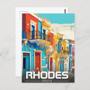 Rhodes, Griechenland Island Souvenir Postkarte