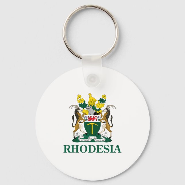 Rhodesia Coat Of Arms Zimbabwe Funny South Africa  Schlüsselanhänger (Vorderseite)