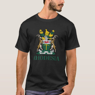 Rhodesia-Wappen Simbabwe Gewittertes Südafrika T-Shirt