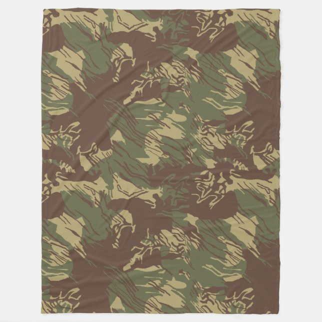 Rhodesian Brushstroke CAMOUFLAGE Fleecedecke (Vorderseite)