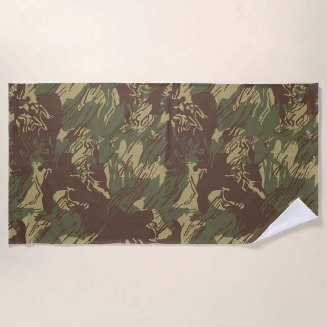Rhodesian Brushstroke CAMOUFLAGE Strandtuch (Vorderseite)