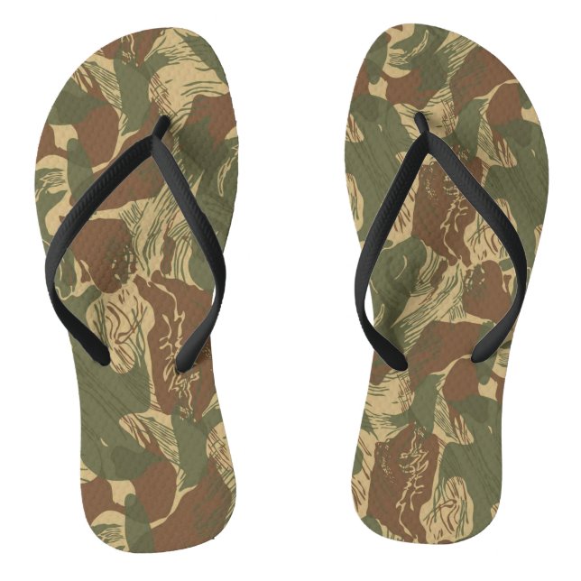 Rhodesian BrushstrokeSlops (drehen Sie Reinfälle) Flip Flops (Fußbett)