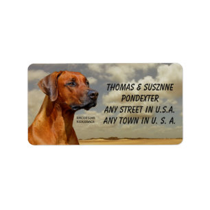 RHODESIAN RIDGBACK ADRESSAUFKLEBER