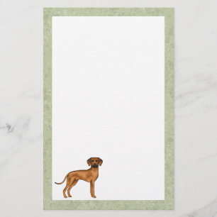 Rhodesian Ridgeback African Lion Dog Breed Green Briefpapier
