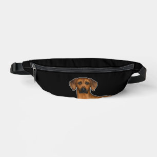 Rhodesian Ridgeback African Lion Dog Head on Black Bauchtasche