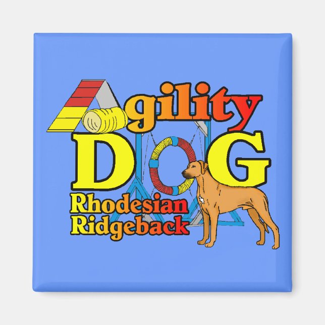 Rhodesian_Ridgeback_Agility Magnet (Vorne)