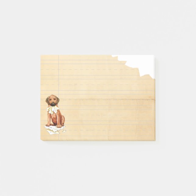 Rhodesian Ridgeback Ate My Hausaufgaben Post-it No Klebezettel (Vorderseite)