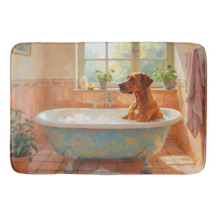Rhodesian Ridgeback Badzeit Stilvolles Badezimmer Badematte