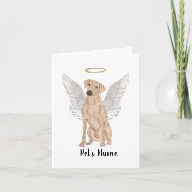 Rhodesian Ridgeback Beileid Memorial Karte (Vorderseite)