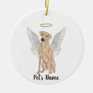 Rhodesian Ridgeback Beileid Memorial Keramik Ornament