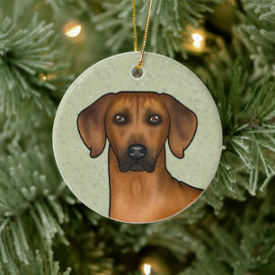 Rhodesian Ridgeback Brauner Afrikanischer Löwenhun Keramik Ornament
