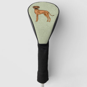 Rhodesian Ridgeback Brauner Cartoon Löwe Hund Grün Golf Headcover