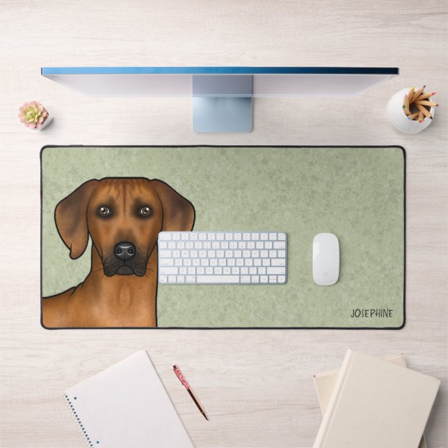 Rhodesian Ridgeback Brown African Lion Dog Head Schreibtischunterlage (Büro 1)