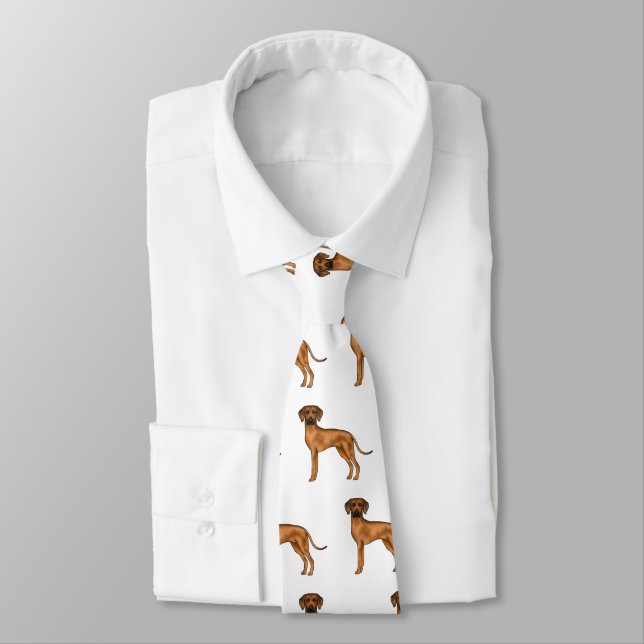 Rhodesian Ridgeback Brown African Lion Dog Pattern Krawatte (Gebunden)