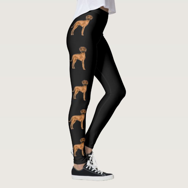 Rhodesian Ridgeback Brown African Lionhound Dog Leggings (Rechts)