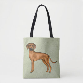 Rhodesian Ridgeback Brown Cartoon Lion Dog Green