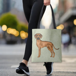 Rhodesian Ridgeback Brown Cartoon Lion Dog Green