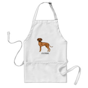 Rhodesian Ridgeback Cartoon-Hund mit individuellem Schürze