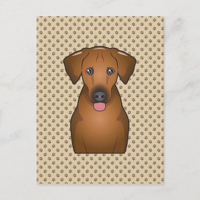 Rhodesian Ridgeback Cartoon Postkarte (Vorderseite)