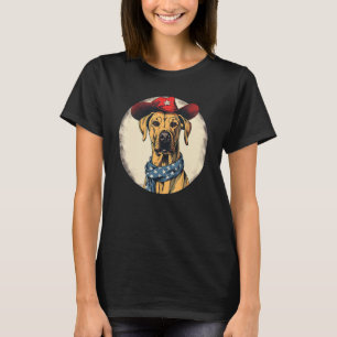 Rhodesian Ridgeback Cowboy Lustiger Hund Wilder We T-Shirt