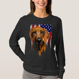 Rhodesian Ridgeback Dog American Flag USA Phantast T-Shirt