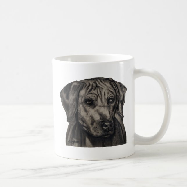 Rhodesian Ridgeback Dog Art - zulu Tasse (Rechts)