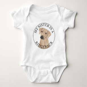 Rhodesian Ridgeback Dog Big Sister Baby Strampler