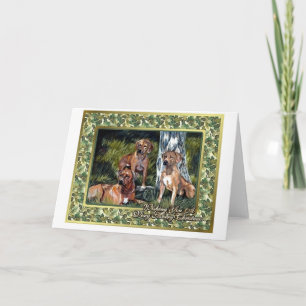 Rhodesian Ridgeback Dog Blank Christmas Card Feiertagskarte