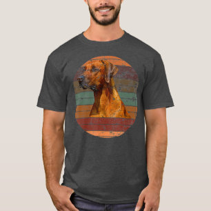 Rhodesian Ridgeback Dog Geschenk Retro Sunset T-Shirt