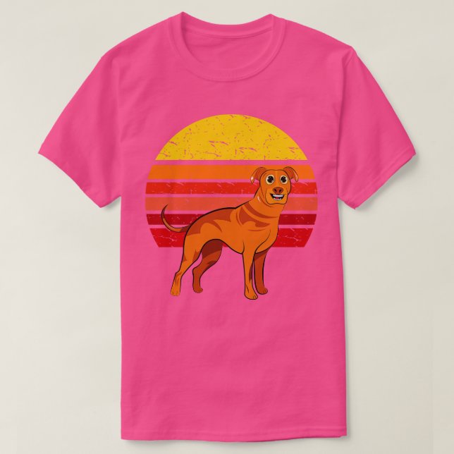 Rhodesian Ridgeback Dog Retro T-Shirt (Design vorne)
