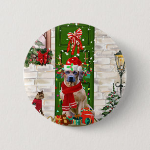 Rhodesian Ridgeback Dog Weihnachten Button
