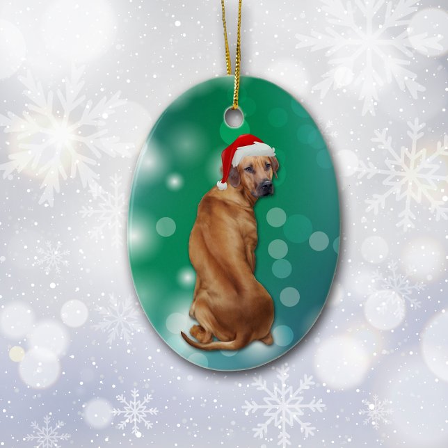 Rhodesian Ridgeback Dog Weihnachten Keramik Ornament (Von Creator hochgeladen)