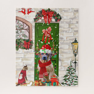 Rhodesian Ridgeback Dog Weihnachten Puzzle