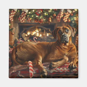 Rhodesian Ridgeback Dog Weihnachtsfest Magnet