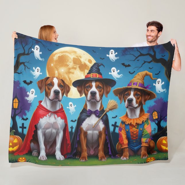 Rhodesian Ridgeback Dogs Pumpkin Halloween Funny Fleecedecke (Beispiel)