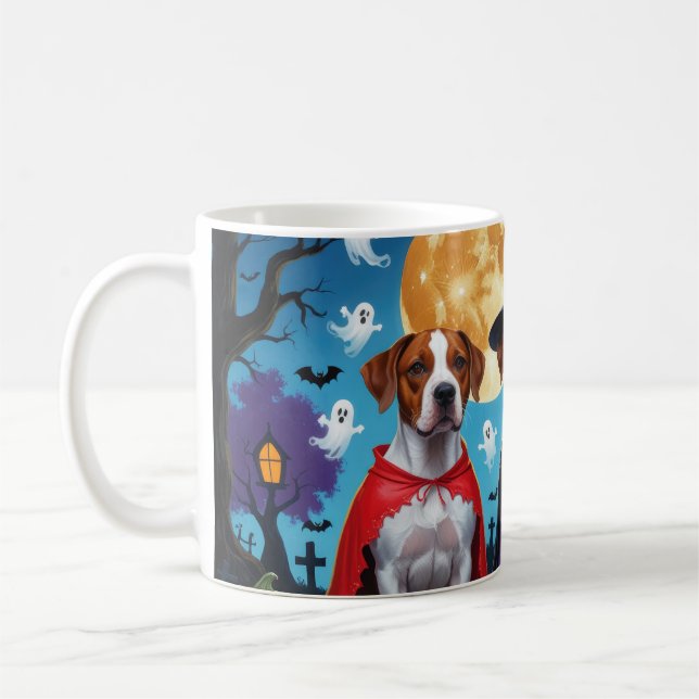 Rhodesian Ridgeback Dogs Pumpkin Halloween Funny Kaffeetasse (Links)