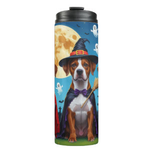 Rhodesian Ridgeback Dogs Pumpkin Halloween Funny Thermosbecher