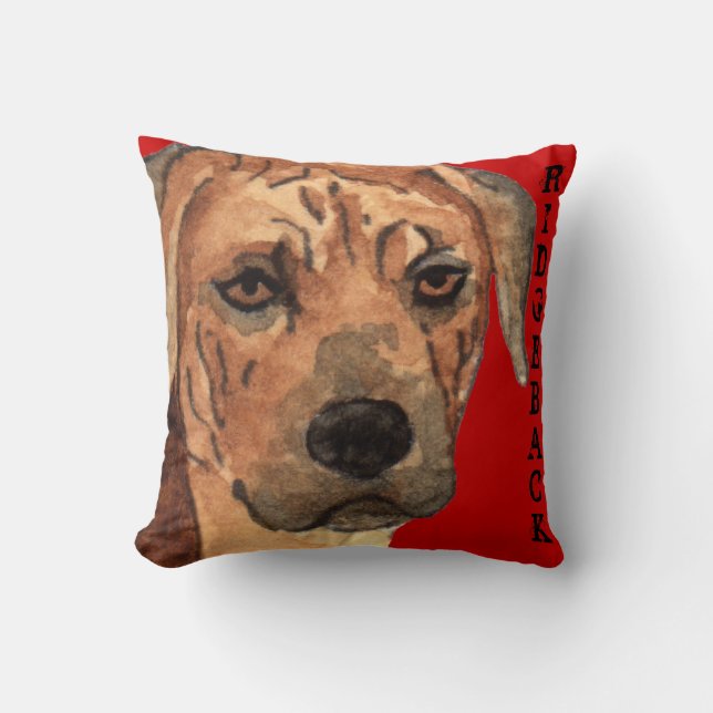 Rhodesian Ridgeback Farbblock Kissen (Vorderseite)