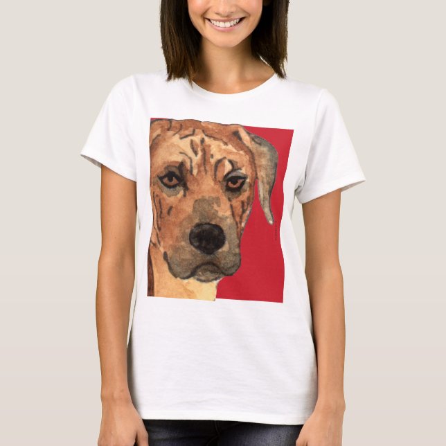 Rhodesian Ridgeback Farbblock T-Shirt (Vorderseite)