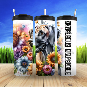 Rhodesian Ridgeback Floral Harmony Thermosbecher