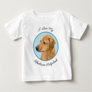 Rhodesian Ridgeback-Gemälde - Originale Hundekunst Baby T-shirt