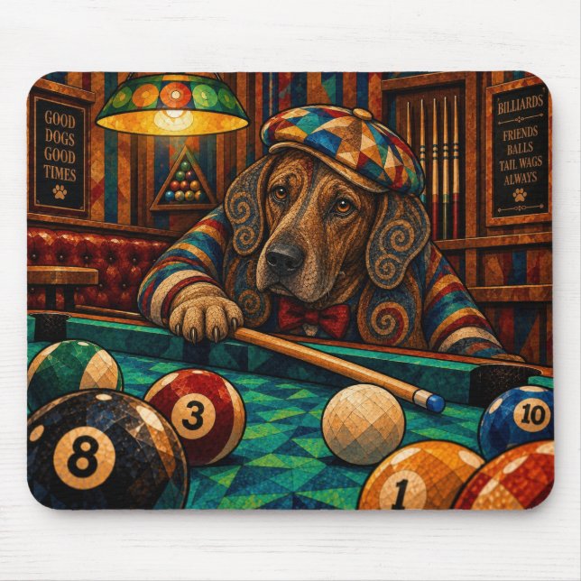 Rhodesian Ridgeback, Geometrisches Mosaik Mousepad (Vorne)
