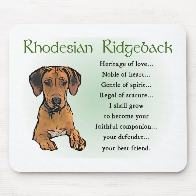 Rhodesian Ridgeback Geschenke Mousepad (Vorne)