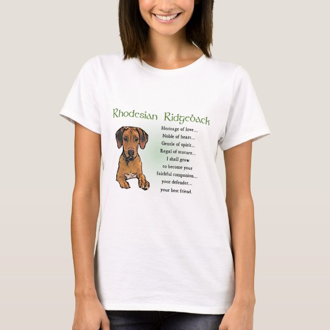 Rhodesian Ridgeback Geschenke T-Shirt (Vorderseite)