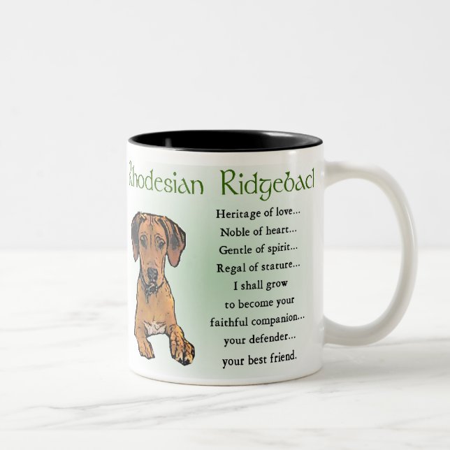 Rhodesian Ridgeback Geschenke Zweifarbige Tasse (Rechts)