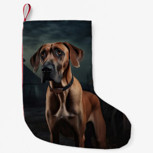 Rhodesian Ridgeback Halloween Beängstigend Kleiner Weihnachtsstrumpf